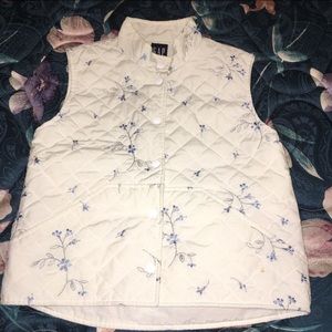 GAP White Floral Vest